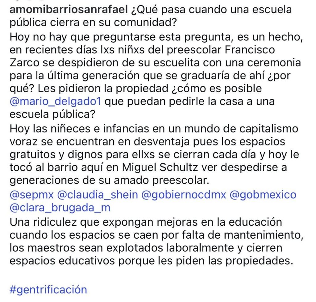 La comunidad de la colonia San Rafael denunció el cierre del Jardín de Niños Francisco Zarco