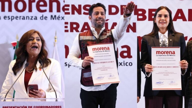 Nora Ruvalcaba, Pablo Lazarus y Rosa Bayardo, primeros coordinadores de Morena rumbo al 2027