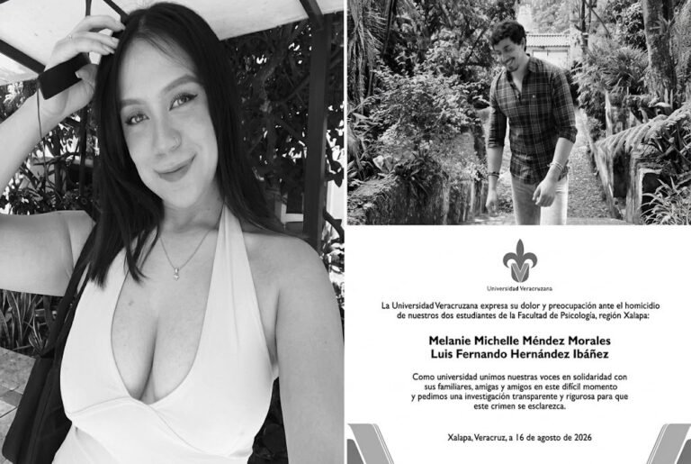 Exigen justicia por crimen de Melanie y Fernando, dos estudiantes de Universidad Veracruzana