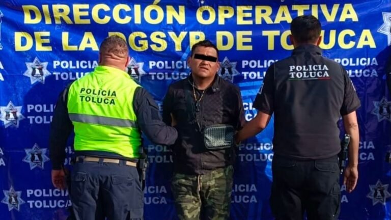 Ricardo Moreno fortalece seguridad en Toluca; detienen a Oswald Germán “N” con brazalete electrónico