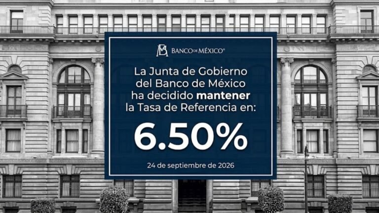 Banxico: congelada la tasa de interés en 6.50%; le hace frente a la Fed e inflación 