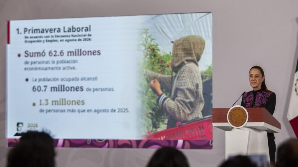 Más de 62 millones de mexicanos con empleo en 8 años, destaca Sheinbaum datos del INEGI