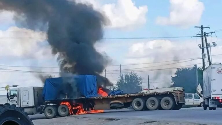 Narcobloqueos en Matamoros y Río Bravo tras detención de Axel Cárdenas, sobrino de Osiel